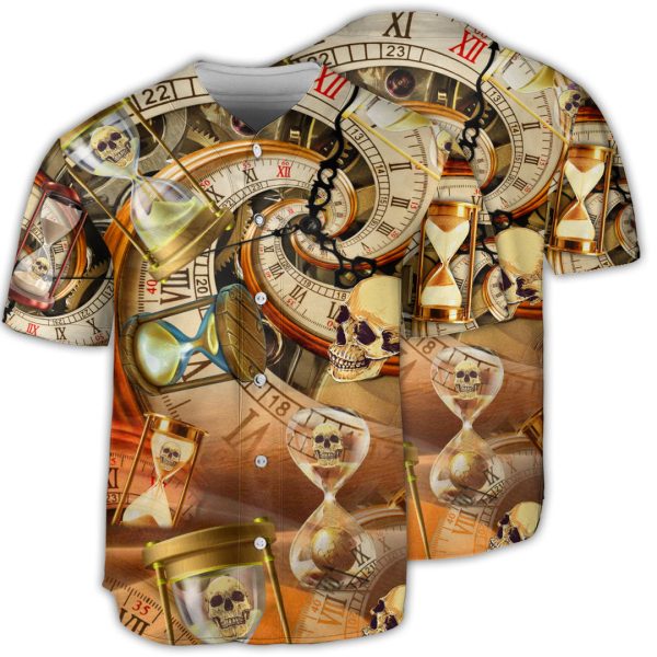 Skull All Knows Value Of Time Baseball Jersey For Men and Women Jezsport.com