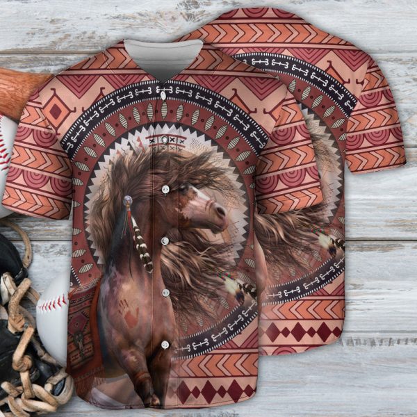 Native American Horse Dreamcatcher Art Baseball Jersey For Men and Women Jezsport.com