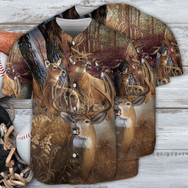 Hunting Forest Hunting Lover Art Baseball Jersey For Men and Women Jezsport.com