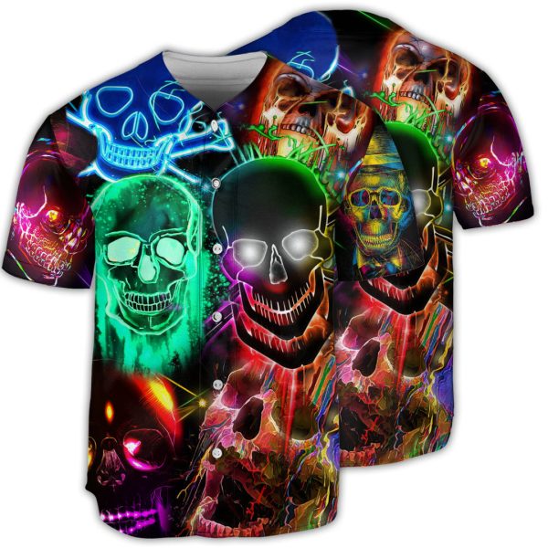 Skull Glowing Baseball Jersey For Men and Women Jezsport.com