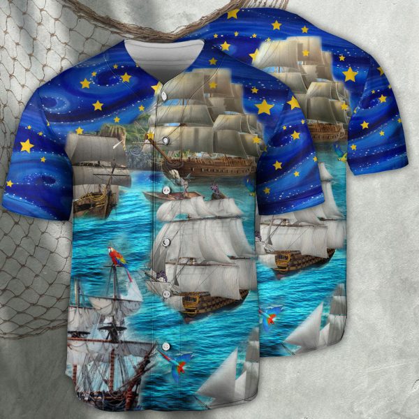 Sailing Love Ocean And Sky Christmas Style Baseball Jersey For Men and Women Jezsport.com