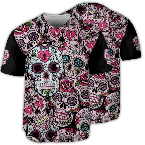 Sugar Skull Amazing Baseball Jersey For Men and Women Jezsport.com