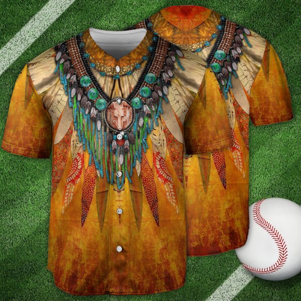 Native American Freedom Peace Art Baseball Jersey For Men and Women Jezsport.com