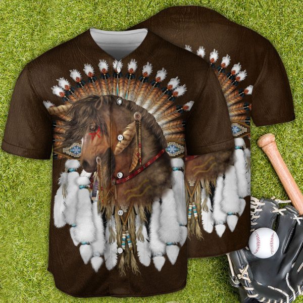 Horse Native Dreamcatcher Art Baseball Jersey For Men and Women Jezsport.com