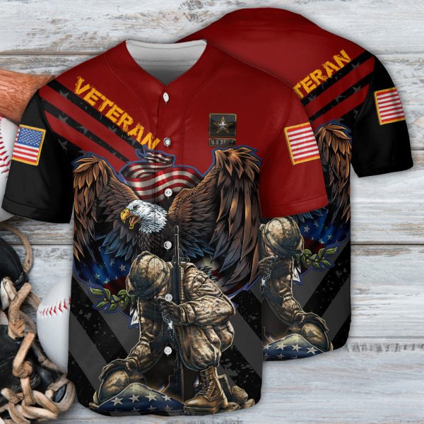 Veteran Army Never Forget Memory Red Style Baseball Jersey For Men and Women Jezsport.com