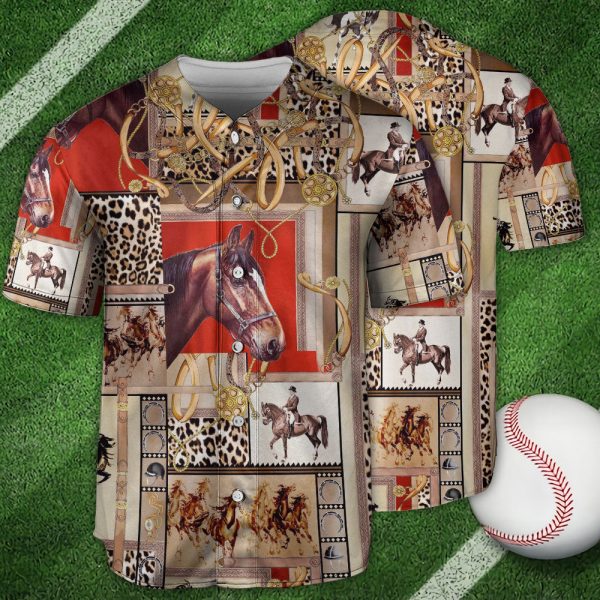 Horse Art Horse Lover Baseball Jersey For Men and Women Jezsport.com