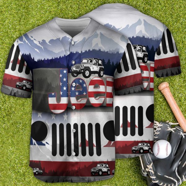 Jeep American Jeep Lover Baseball Jersey For Men and Women Jezsport.com