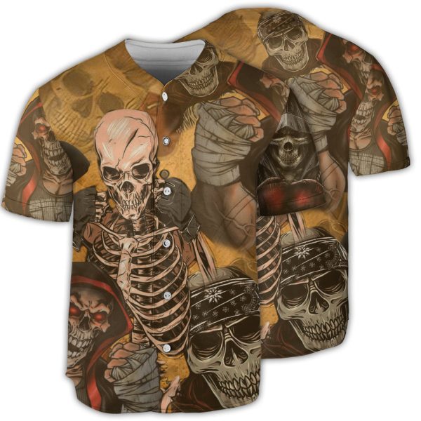 Skull Amazing Boxer Baseball Jersey For Men and Women Jezsport.com