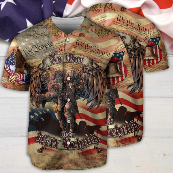 Veteran No One Left Behind America Baseball Jersey For Men and Women Jezsport.com