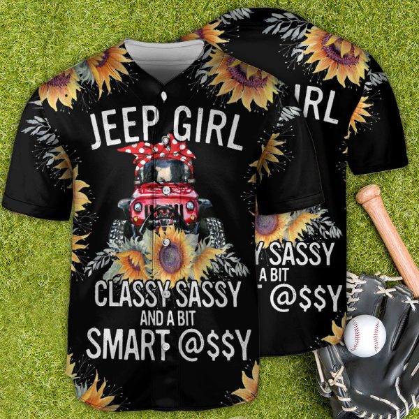 Jeep Girl Classy Sassy Baseball Jersey For Men and Women Jezsport.com