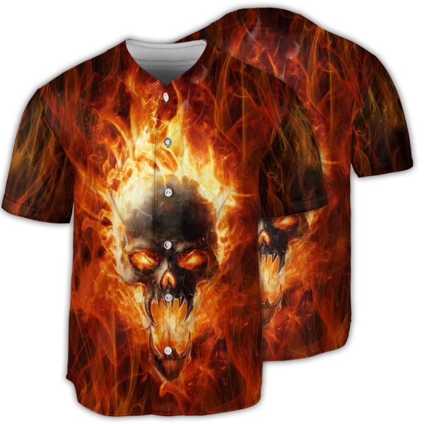 Skull Hot As Hell Psycho As Well Baseball Jersey For Men and Women Jezsport.com