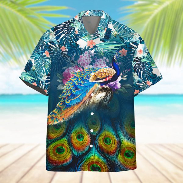 3D Peacock Hawaii Shirt, Summer Shirt For Men and Women Jezsport.com