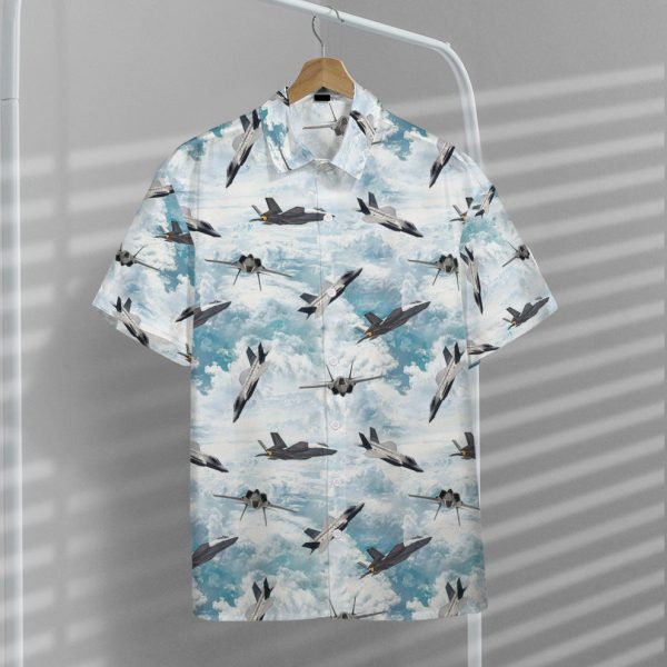 3D F35A Lightning II Aircraft Sky Hawaii Shirt, Summer Shirt For Men and Women Jezsport.com