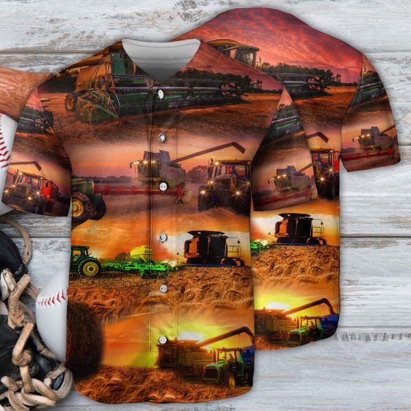 Tractor Farm The Harvest Is Great And Plentiful Baseball Jersey For Men and Women Jezsport.com