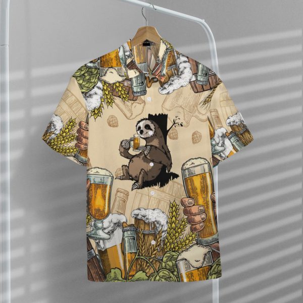 3D Sloth and Beer Hawaii Shirt, Summer Shirt For Men and Women Jezsport.com