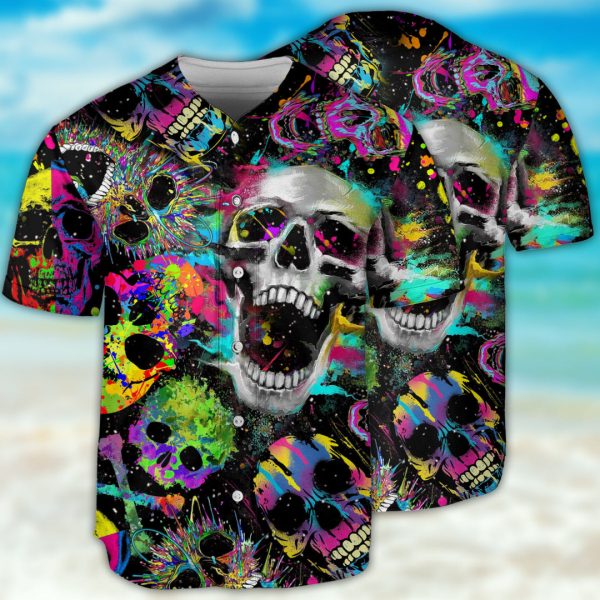 Skull Scare Style Baseball Jersey For Men and Women Jezsport.com