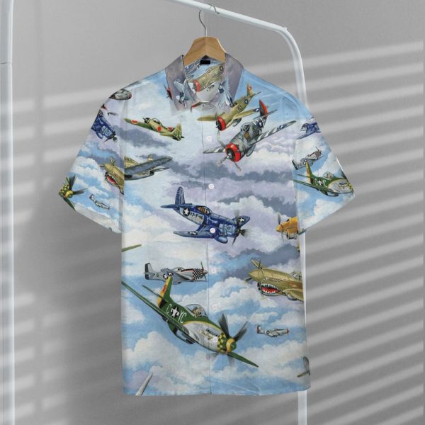 3D Planes Warbirds WW2 Fighters Planes Hawaii Shirt, Summer Shirt For Men and Women Jezsport.com