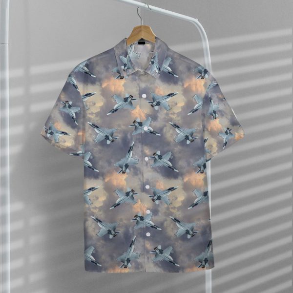 3D Super Hornet Aircraft Sky Hawaii Shirt, Summer Shirt For Men and Women Jezsport.com