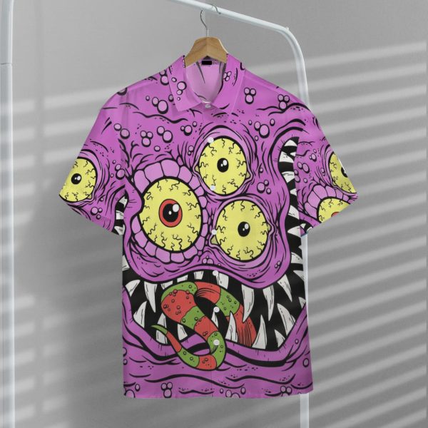 3D Purple People Eater Hawaii Shirt, Summer Shirt For Men and Women Jezsport.com