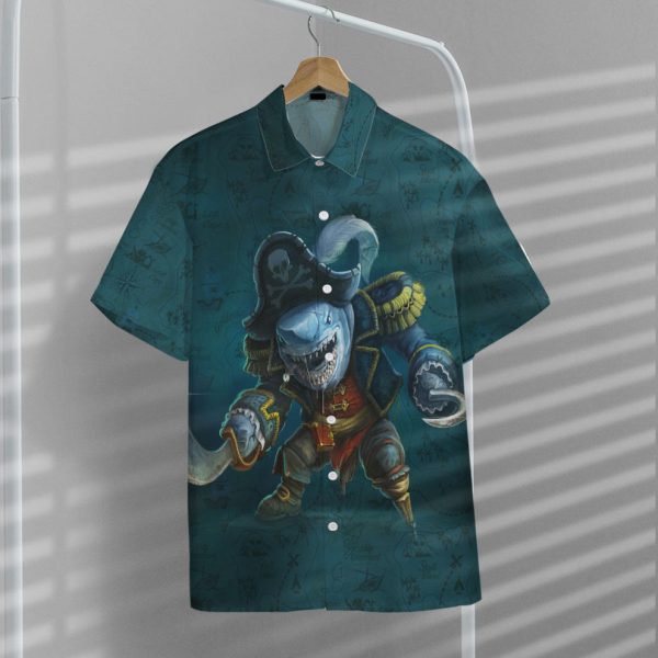 3D Pirate Shark Hawaii Shirt, Summer Shirt For Men and Women Jezsport.com