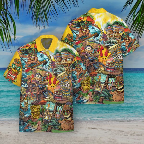 3D Aloha Spirits With Tiki Hawaii Shirt, Summer Shirt For Men and Women Jezsport.com