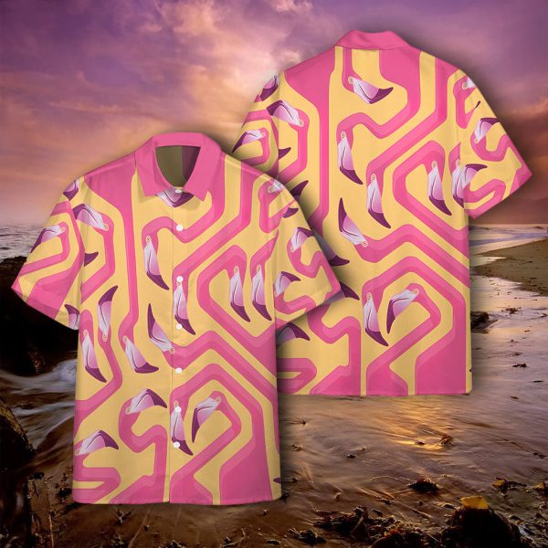 3D Pink Flamingo Maze Hawaii Shirt, Summer Shirt For Men and Women Jezsport.com