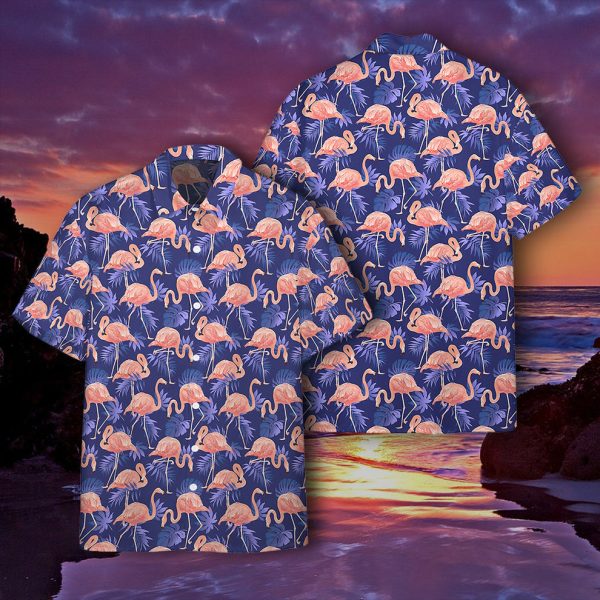 3D Flamingo Bird and Tropical Flowers Hawaii Shirt, Summer Shirt For Men and Women Jezsport.com