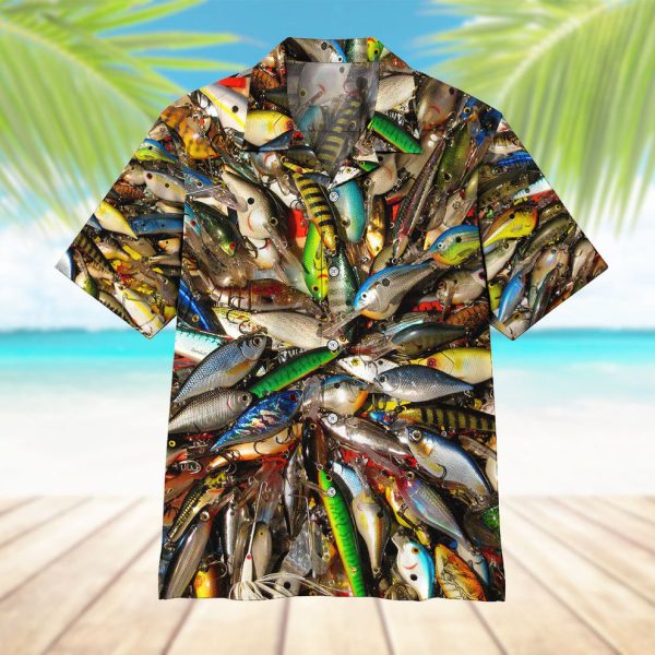 3D Fishing Baits Stainless Steel Hawaii Shirt, Summer Shirt For Men and Women Jezsport.com