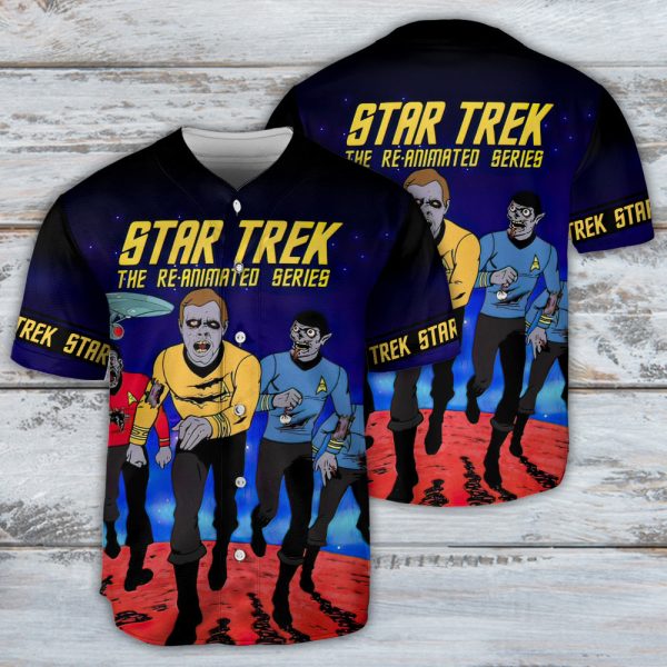 Halloween Star Trek The Animated Series Baseball Jersey For Men and Women Jezsport.com