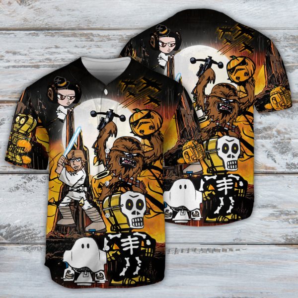 Starwars Halloween Spooky Star Wars Comics Baseball Jersey For Men and Women Jezsport.com