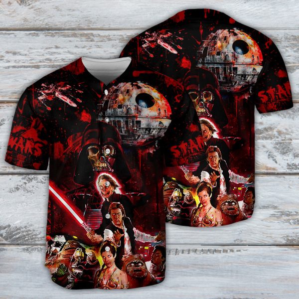 Halloween Starwars Horror Blood Scary Baseball Jersey For Men and Women Jezsport.com