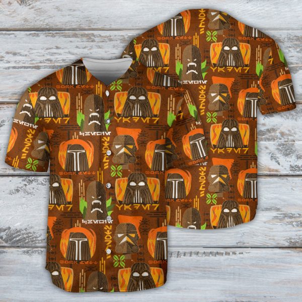 Star Wars Tiki Art Funny Baseball Jersey For Men and Women Jezsport.com