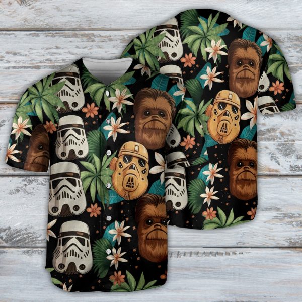 Star Wars Tropical Leaf Summer Baseball Jersey For Men and Women Jezsport.com