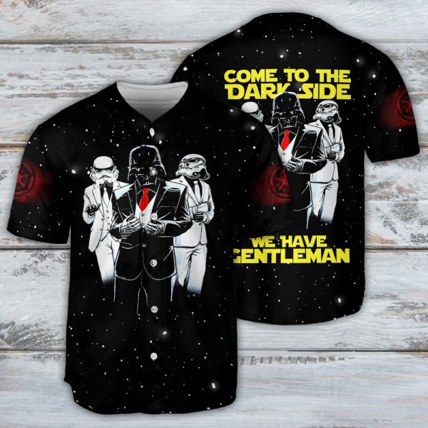 Star Wars Darth Vader Come To The Dark Side We Have Gentleman Baseball Jersey For Men and Women Jezsport.com