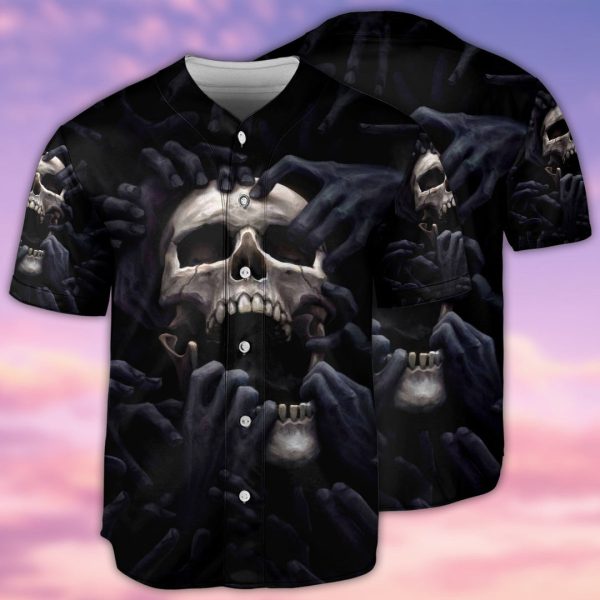 Skull Love Darkness Baseball Jersey For Men and Women Jezsport.com