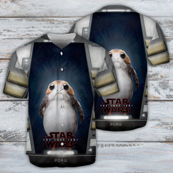 Star Wars Porgs Exist So Cute Baseball Jersey For Men and Women Jezsport.com