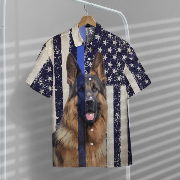 3D American Police Dog Flag Hawaii Shirt, Summer Shirt For Men and Women Jezsport.com