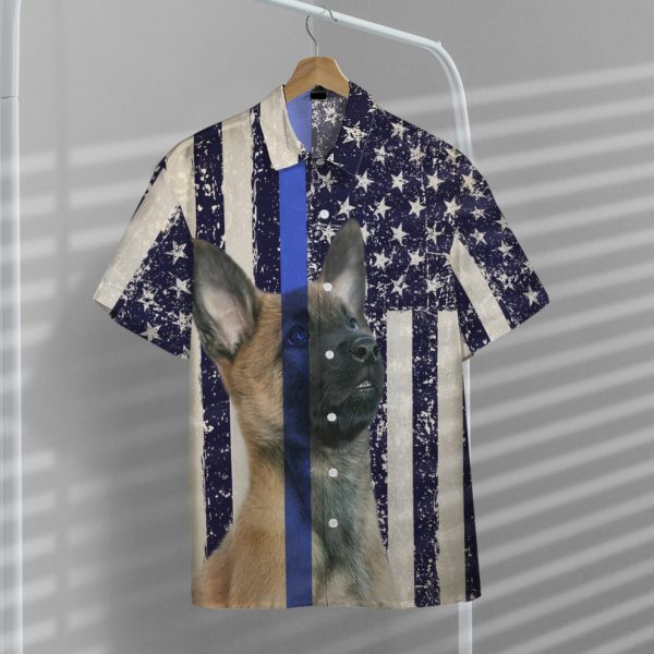 3D American Police Puppy Hawaii Shirt, Summer Shirt For Men and Women Jezsport.com