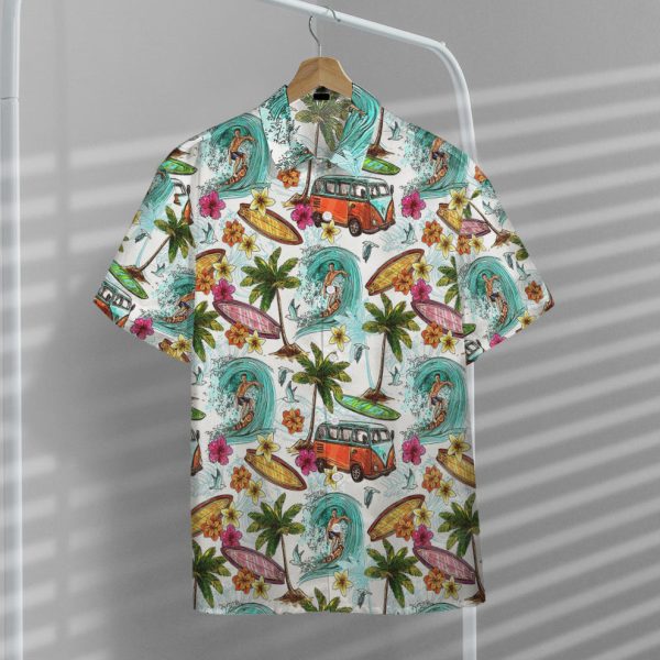 3D Surfing And Hippie Vans Hawaii Shirt, Summer Shirt For Men and Women Jezsport.com