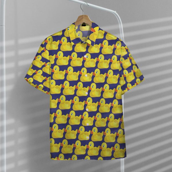 3D Ducky Tie Pattern Hawaii Shirt, Summer Shirt For Men and Women Jezsport.com