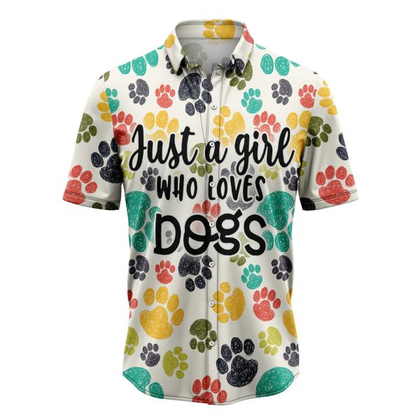 Just A Girl Who Loves Dogs Hawaiian Shirt, Summer Shirt For Men and Women Jezsport.com