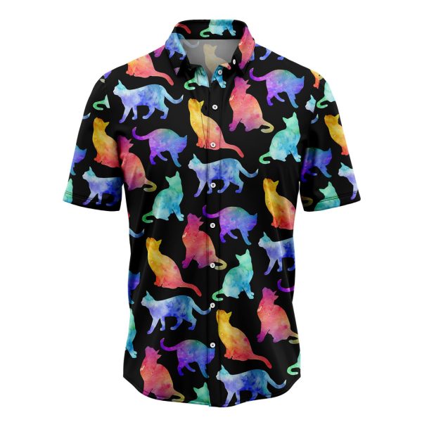 Cat Colorful Hawaiian Shirt, Summer Shirt For Men and Women Jezsport.com