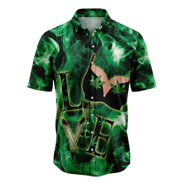 A Simple Man Likes Doobies and Boobies Hawaiian Shirt, Summer Shirt For Men and Women Jezsport.com