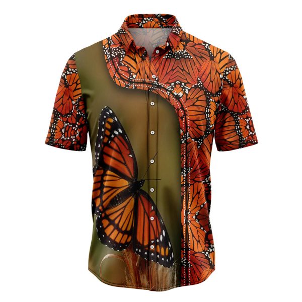 Abstract Monarch Butterfly Hawaiian Shirt, Summer Shirt For Men and Women Jezsport.com