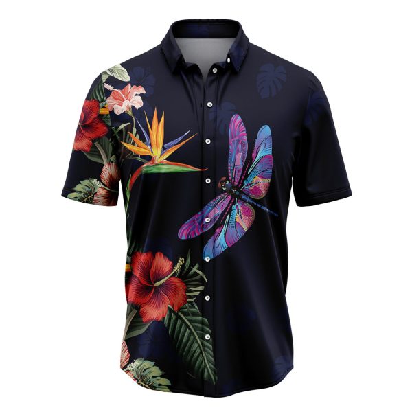 Tropical Flower Dragonfly Hawaiian Shirt, Summer Shirt For Men and Women Jezsport.com