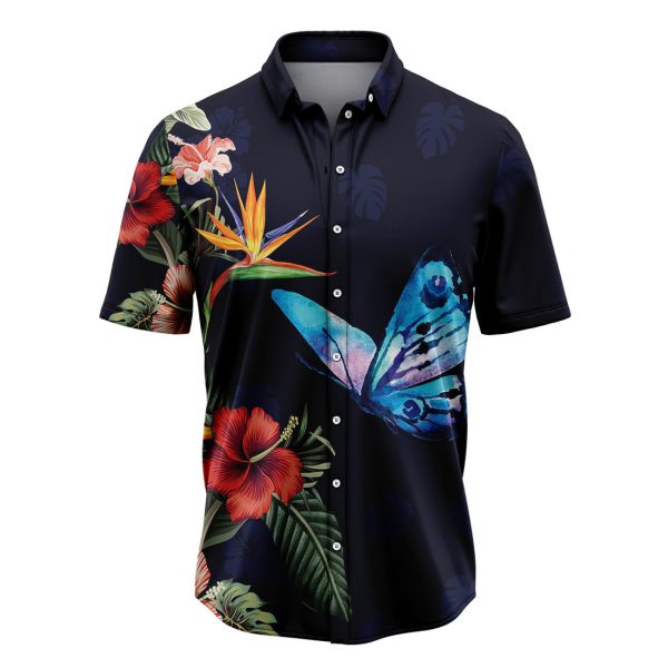 Tropical Flower Butterfly Hawaiian Shirt, Summer Shirt For Men and Women Jezsport.com