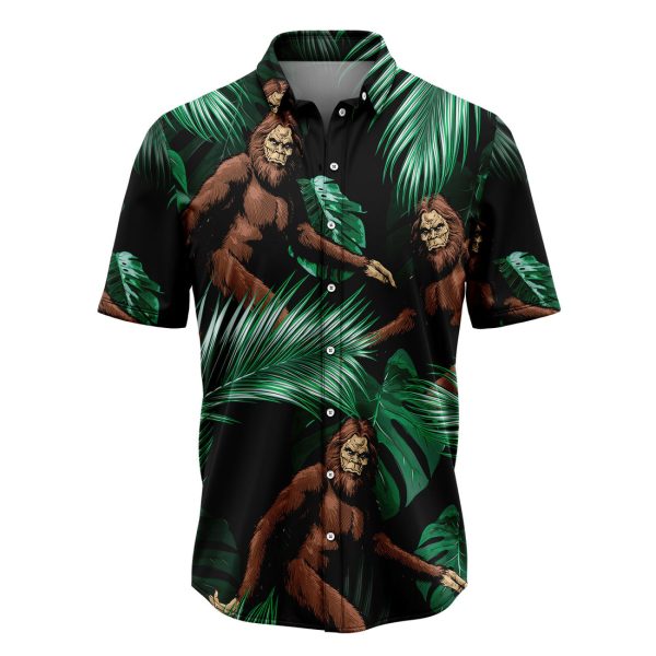 Bigfoot Under The Palm Hawaiian Shirt, Summer Shirt For Men and Women Jezsport.com