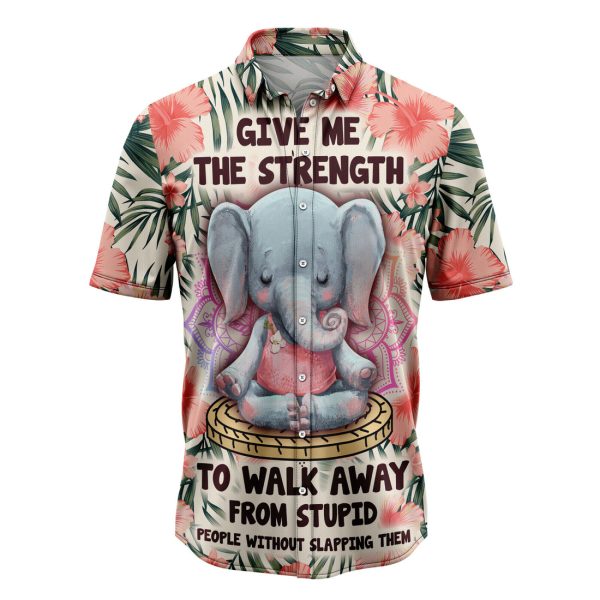 Give Me The Strength To Walk Away From Stupid Elephant Hawaiian Shirt, Summer Shirt For Men and Women Jezsport.com