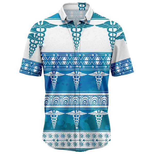 Nurse Feather Pattern Hawaiian Shirt, Summer Shirt For Men and Women Jezsport.com