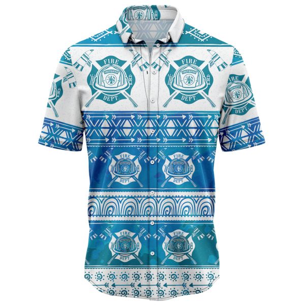 Firefighter Feather Pattern Hawaiian Shirt, Summer Shirt For Men and Women Jezsport.com